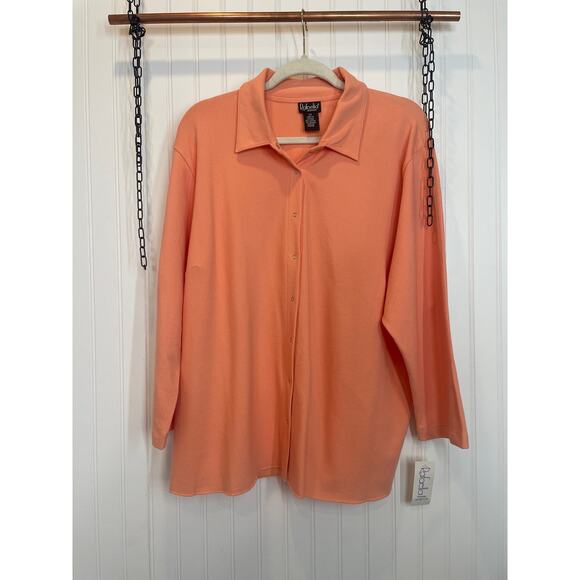 NWT Rafaella Women’s Mango Long Sleeve Shirt & High Low Top Bundle Plus Size 3X - Picture 2 of 8